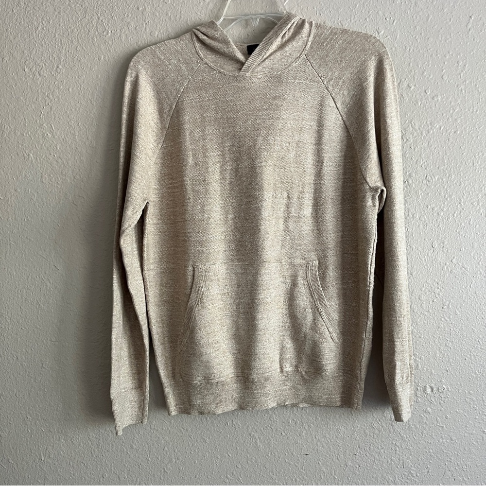 J crew cotton hooded lightweight sweater